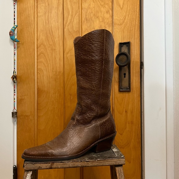 Leather cowboy boots - Picture 1 of 7